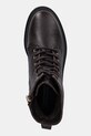 Кожаные полусапоги Tommy Hilfiger TH PLAQUE PEBBLE LACE BOOT коричневый FW0FW08767