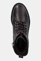 Tommy Hilfiger workery skórzane TH PLAQUE PEBBLE LACE BOOT brązowy FW0FW08767