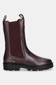 Tommy Hilfiger sztyblety skórzane TH LTHR MID CHELSEA FW0FW08770 bordowy AW25