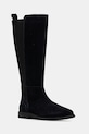 Tommy Hilfiger cizme din piele întoarsă FLAG SUEDE LONG BOOT neizolat bleumarin FW0FW08779