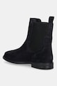 Obuwie Tommy Hilfiger sztyblety zamszowe FLAG SUEDE CHELSEA BOOT FW0FW08780 granatowy