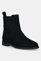 Semišové kotníkové boty Tommy Hilfiger FLAG SUEDE CHELSEA BOOT semišová kůže černá FW0FW08780