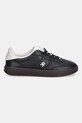 Kožené tenisky Tommy Hilfiger TH HERITAGE SNEAKER SHINY FW0FW08823 černá AW25