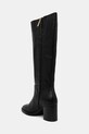 Boty Kožené kozačky Tommy Hilfiger STACKED HEEL LEATHER LONG BOOT FW0FW08865 černá