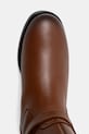 Tommy Hilfiger kozaki skórzane TH BUCKLE RIDING LTHR LONG BOOT brązowy FW0FW08873
