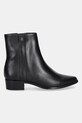 Kožené členkové topánky Tommy Hilfiger TH LEATHER POINTY ZIP BOOTIE FW0FW08980 čierna AW25