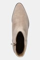 Tommy Hilfiger botki zamszowe TH SUEDE POINTY ZIP BOOTIE beżowy FW0FW08981