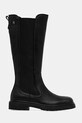 Tommy Hilfiger kozaki skórzane TH LTHR CLEATED LONG BOOT FW0FW08985 czarny AW25