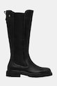Tommy Hilfiger ghete de piele TH LTHR CLEATED LONG BOOT FW0FW08985 negru AW25