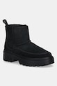 Semišové topánky Tommy Hilfiger REAL SHEARLING PULLON platforma čierna FW0FW08997