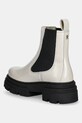 Obuwie Tommy Hilfiger sztyblety skórzane TH SHINY LEATHER CHELSEA FW0FW09042 beżowy