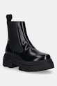 Tommy Hilfiger sztyblety skórzane TH SHINY LEATHER CHELSEA brak zapięcia czarny FW0FW09042