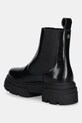Obuwie Tommy Hilfiger sztyblety skórzane TH SHINY LEATHER CHELSEA FW0FW09042 czarny
