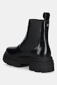 Obuwie Tommy Hilfiger sztyblety skórzane TH SHINY LEATHER CHELSEA FW0FW09042 czarny