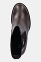 Tommy Jeans botki skórzane TJW LEATHER HEEL BOOT brązowy EN0EN02831