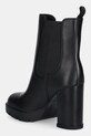 Obuwie Tommy Jeans botki skórzane TJW LEATHER HEEL BOOT EN0EN02831 czarny
