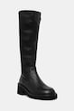 Tommy Jeans kozaki TJW STRETCHY LONG BOOT imitacja skóry licowej czarny EN0EN02851