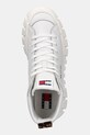 Tommy Jeans sneakersy skórzane TJW VULC FLATFORM LEOPARD biały EN0EN02858