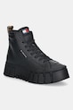 Tommy Jeans sneakersy skórzane TJW VULC FLATFORM LEOPARD pozostałe czarny EN0EN02858