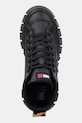 Tommy Jeans sneakersy skórzane TJW VULC FLATFORM LEOPARD czarny EN0EN02858