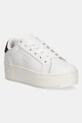 Tommy Jeans sneakersy skórzane TJW FLATFORM LEOPARD SNEAKER platforma biały EN0EN02930