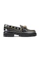 Kurt Geiger London mokasyny skórzane Mansion Stud Loafer płaski czarny 4737405309.BLKCOMB