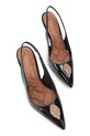 Kurt Geiger London szpilki skórzane Belgravia High Sling 3422800309.BLACK czarny AW25