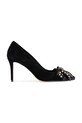 Visoke pete iz semiša Kurt Geiger London Belgravia Stud Bow 5-8 cm črna 4710905309.BLKCOMB