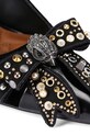 Visoke pete iz semiša Kurt Geiger London Belgravia Stud Bow črna 4710905309.BLKCOMB