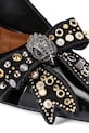 Kurt Geiger London tocuri din piele întoarsă Belgravia Stud Bow negru 4710905309.BLKCOMB