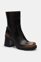 Δερμάτινες μπότες Coach Sculpted C Loved Leather Bootie CBO46.BLK μαύρο AW25