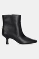 Δερμάτινες μπότες Coach Sculpted C Kitten Heel Leather Bootie CBP25.BLK μαύρο AW25