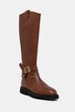 Barbour kozaki skórzane Theodora płaski brązowy LFO0783BR39