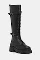 Bianco ghete de piele BIAMIA cu snur negru 11302219
