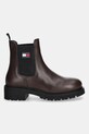 Tommy Jeans sztyblety TJW CHELSEA LEATHER BOOT EN0EN02825 brązowy AW25