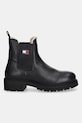 Tommy Jeans sztyblety skórzane TJW CHELSEA BOOT WL EN0EN02826 czarny AW25