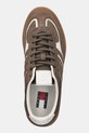 Tommy Jeans sneakers din piele întoarsă THE GREENWICH EDGE verde EN0EN02838