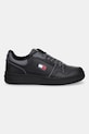 Kožne tenisice Tommy Jeans TJW RETRO BASKET SNEAKER EN0EN02839 crna AW25