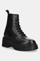 Кожаные полусапоги Tommy Jeans TJW CHUNKY RUGGED BOOT без утепления коричневый EN0EN02847