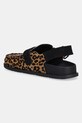 Παπούτσια Δερμάτινα σανδάλια Tommy Jeans TJW MULE LEOPARD EN0EN02884 καφέ