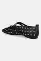 Obuwie Tommy Jeans baleriny skórzane MARYJANE STUDDED BALLERINA EN0EN02886 czarny