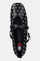 Tommy Jeans baleriny skórzane MARYJANE STUDDED BALLERINA czarny EN0EN02886