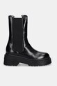 Tommy Jeans botki skórzane CHUNKY SHINY LEATHER CHELSEA EN0EN02888 czarny AW25
