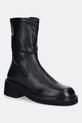 Tommy Jeans botki TJW STRETCHY MID BOOT imitacja skóry licowej czarny EN0EN02928
