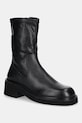 Tommy Jeans botki TJW STRETCHY MID BOOT imitacja skóry licowej czarny EN0EN02928