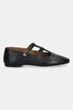 Tommy Hilfiger baleriny skórzane SMOOTH LEATHER T-BAR BALLERINA FW0FW09153 czarny AW25