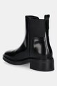 Obuwie Tommy Hilfiger sztyblety skórzane MINIMAL ABRASIVATO CHELSEA FW0FW08764 czarny