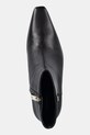 Tommy Hilfiger botki skórzane SQUARE TOE KITTEN BOOTIE czarny FW0FW08768