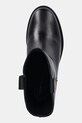 Tommy Hilfiger botki skórzane RIDING LTHR MID BOOT BLOCK HEEL czarny FW0FW08776