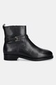 Usnjeni gležnarji Tommy Hilfiger TH BUCKLE RIDING LEATHER BOOTIE FW0FW08781 črna NC25